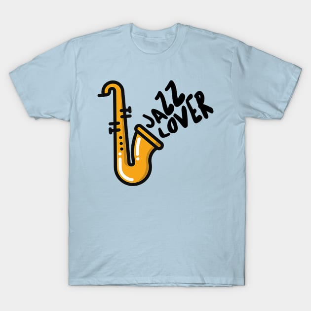 Jazz Lover Typography Design T-Shirt by DankFutura